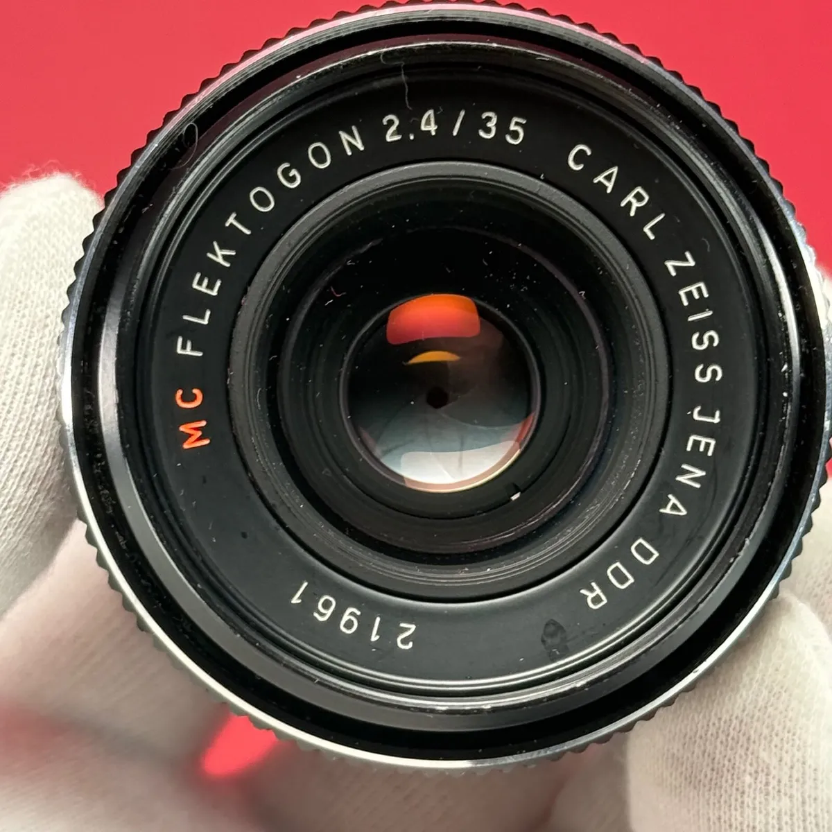 Carl Zeiss Jena Flektogon 35mm f/2.4  red MC M42 - Image 1