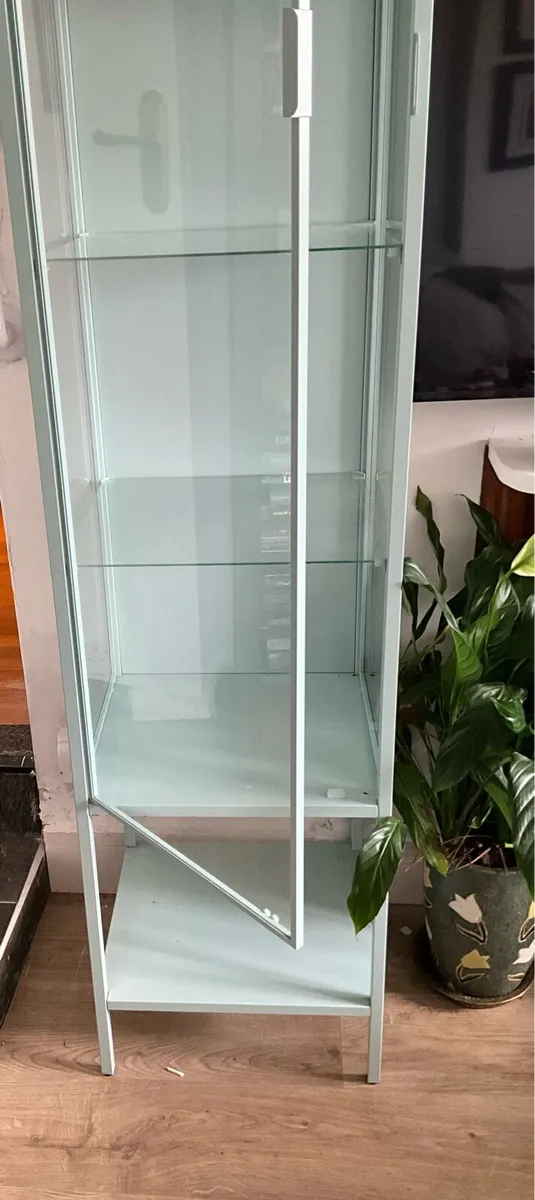 Tall Glass Cabinet with Glass Door - Image 2