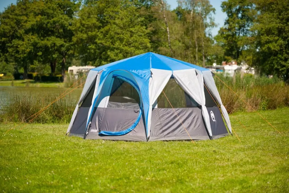 Camping Tent Coleman Octagon 8 Person Blue - Image 3