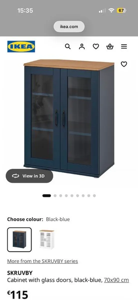 Cabinet with glass doors - Image 4