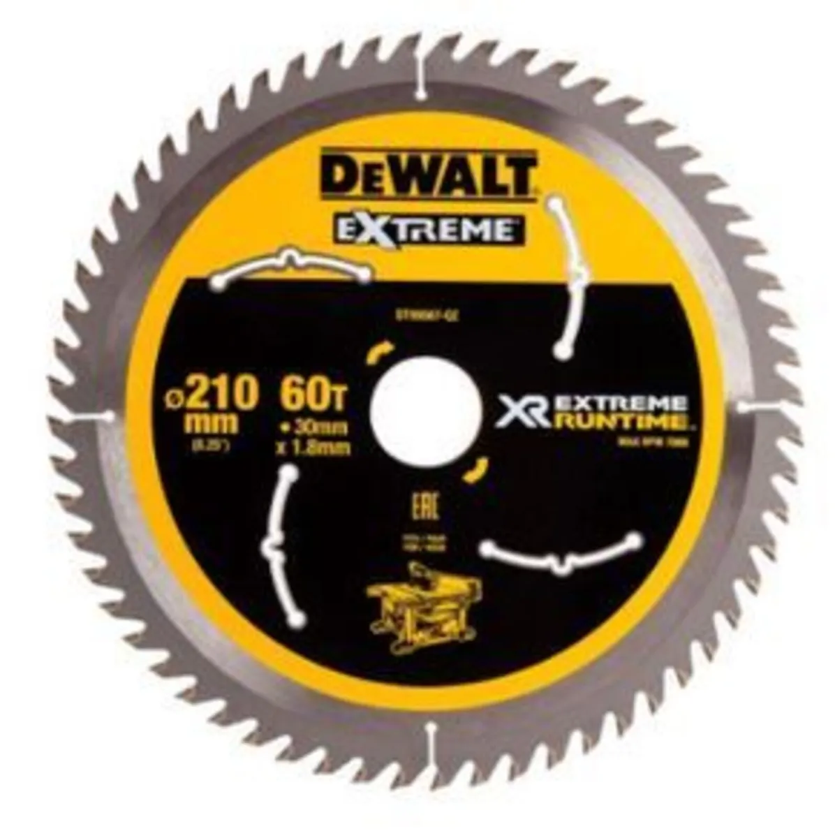Dewalt DT99567 Extreme Table Saw Blade 210mm x 60T