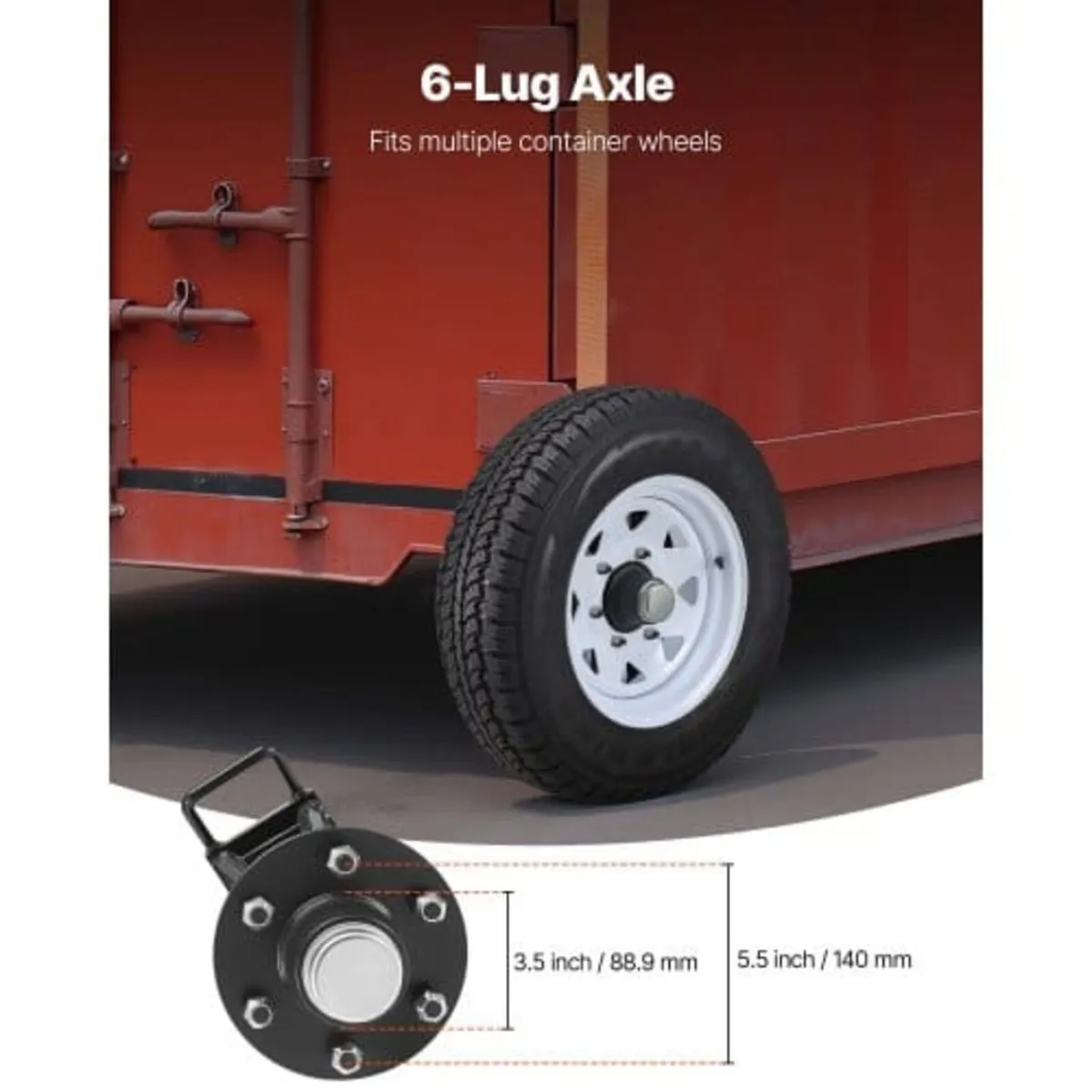 Shipping Container Wheels 6-Lug Wheels Kit, Heavy - Image 2