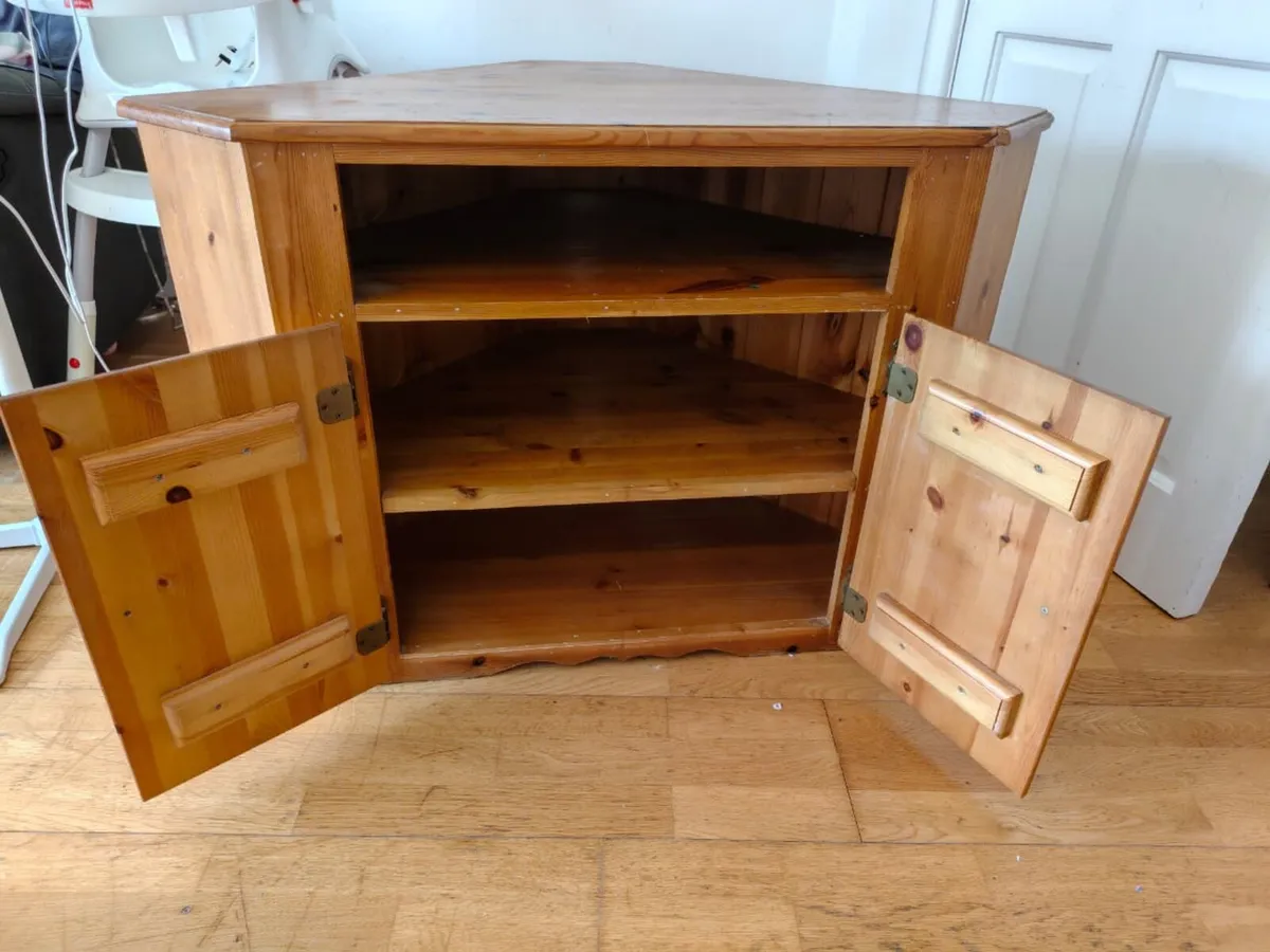 Solid pine corner storage unit - Image 3