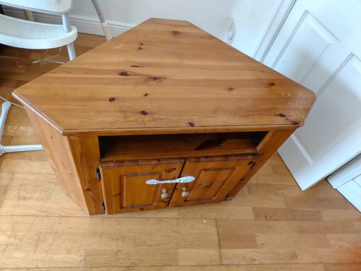 Solid pine corner storage unit - Image 2