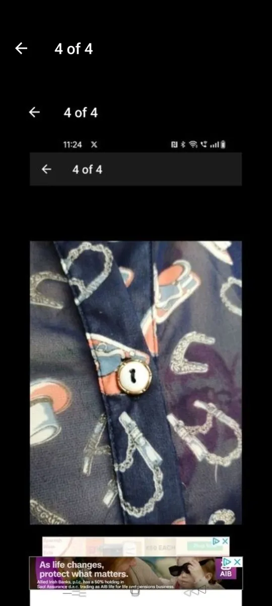 Ladies Lustre button through print sleeveless top - Image 4