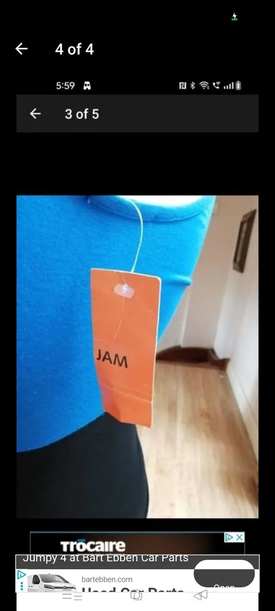 Ladies Jam Top. New with tags size 10 With Stretch - Image 4