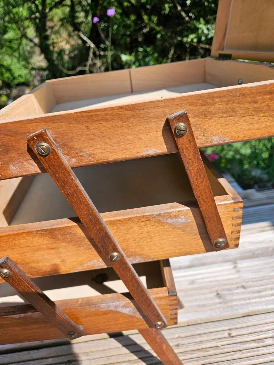 Mid Century Wooden Sewing Box -Nationwide Delivery - Image 3