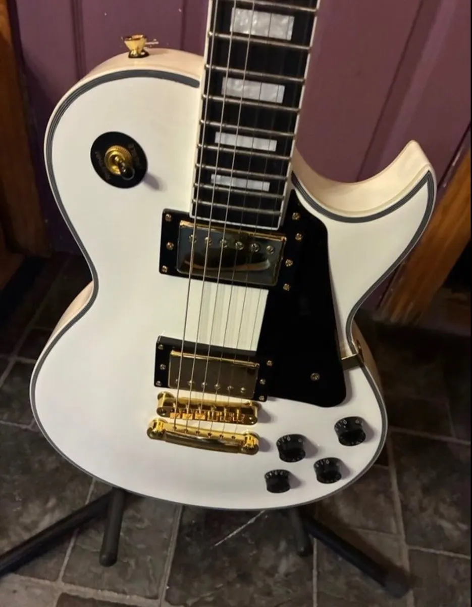 Harley Benton SC500 WH Guitar (Les Paul) - Image 1