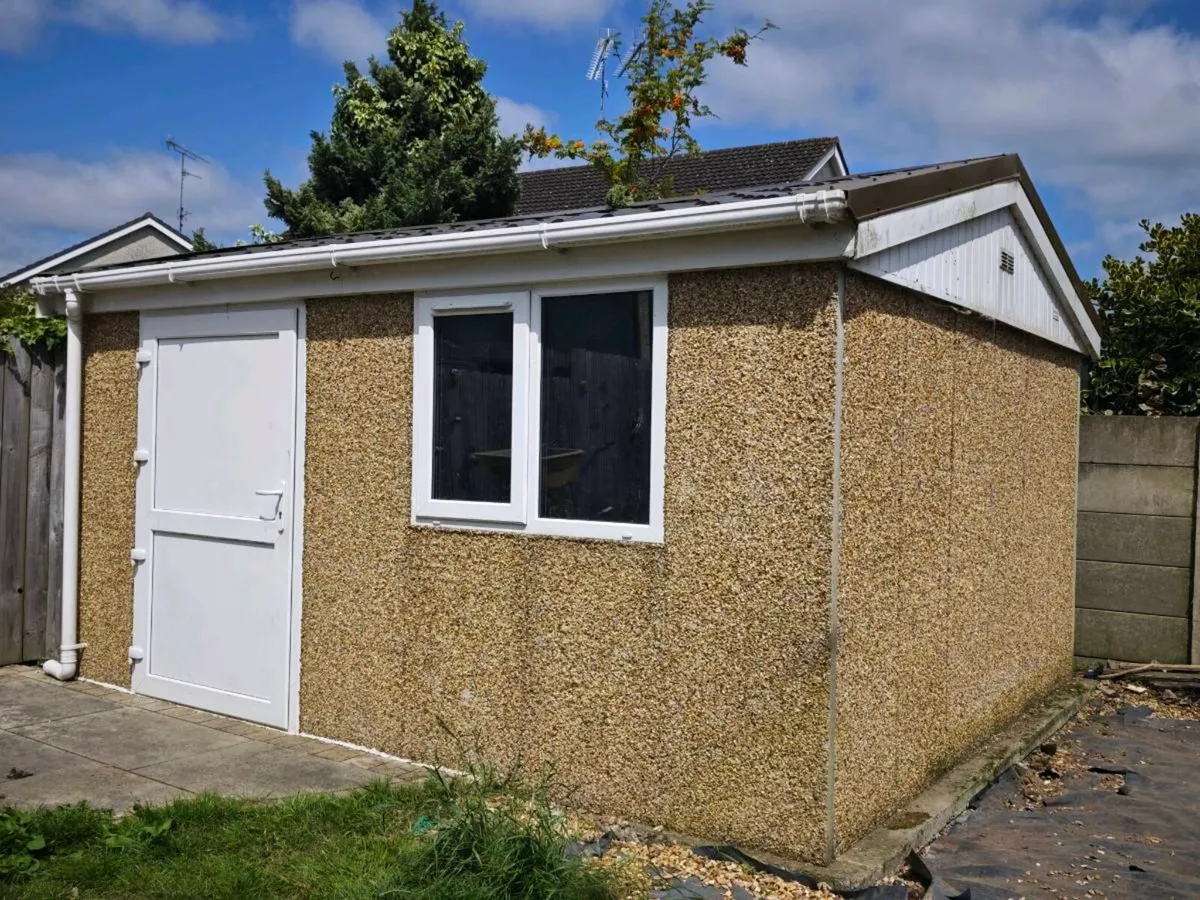 Deluxe 14ft x 12ft Modular Concrete Building Shed - Image 1