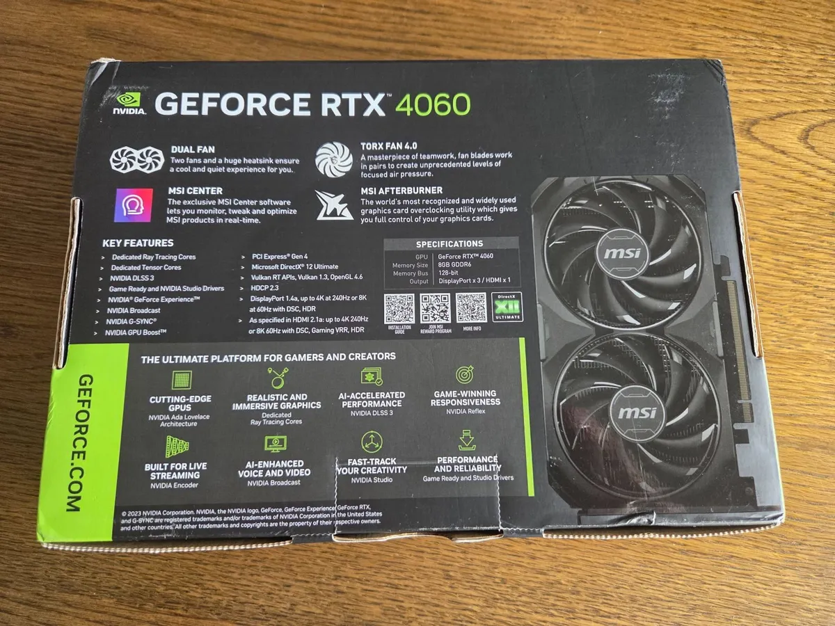 MSI GeForce RTX 4060 VENTUS 2x Black 8G OC - Image 2