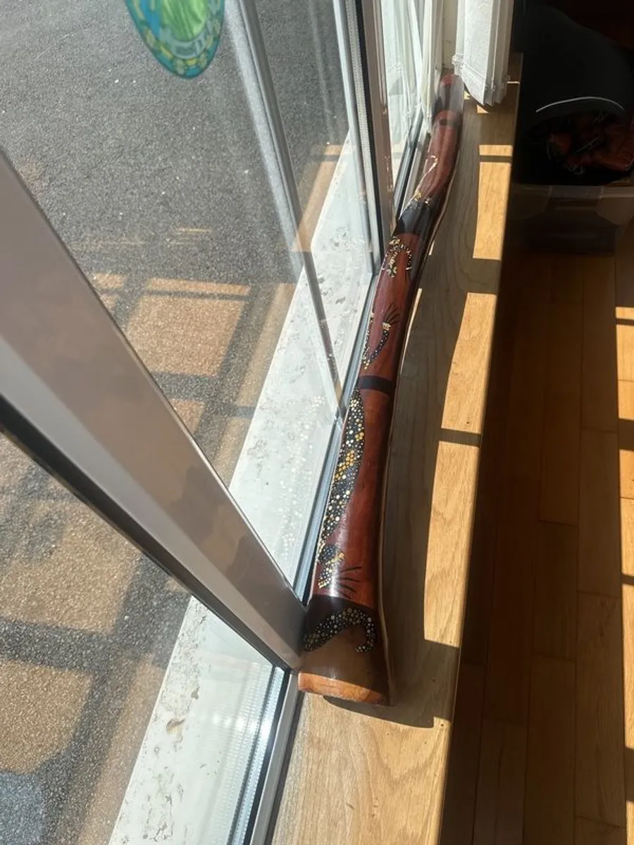 Hardwood Didgeridoo | Hand-Painted Goanna Artwork | Excellent Condition - Image 2