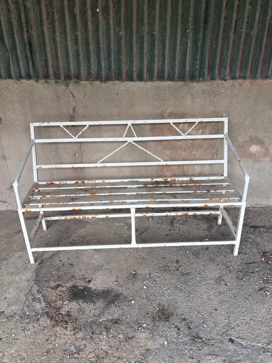 Metal Garden Bench - Image 1