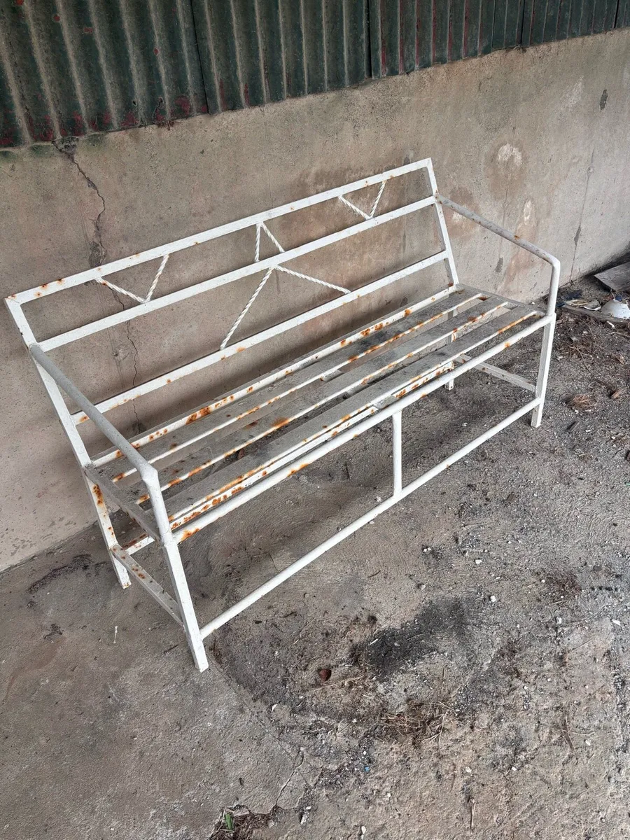 Metal Garden Bench - Image 4
