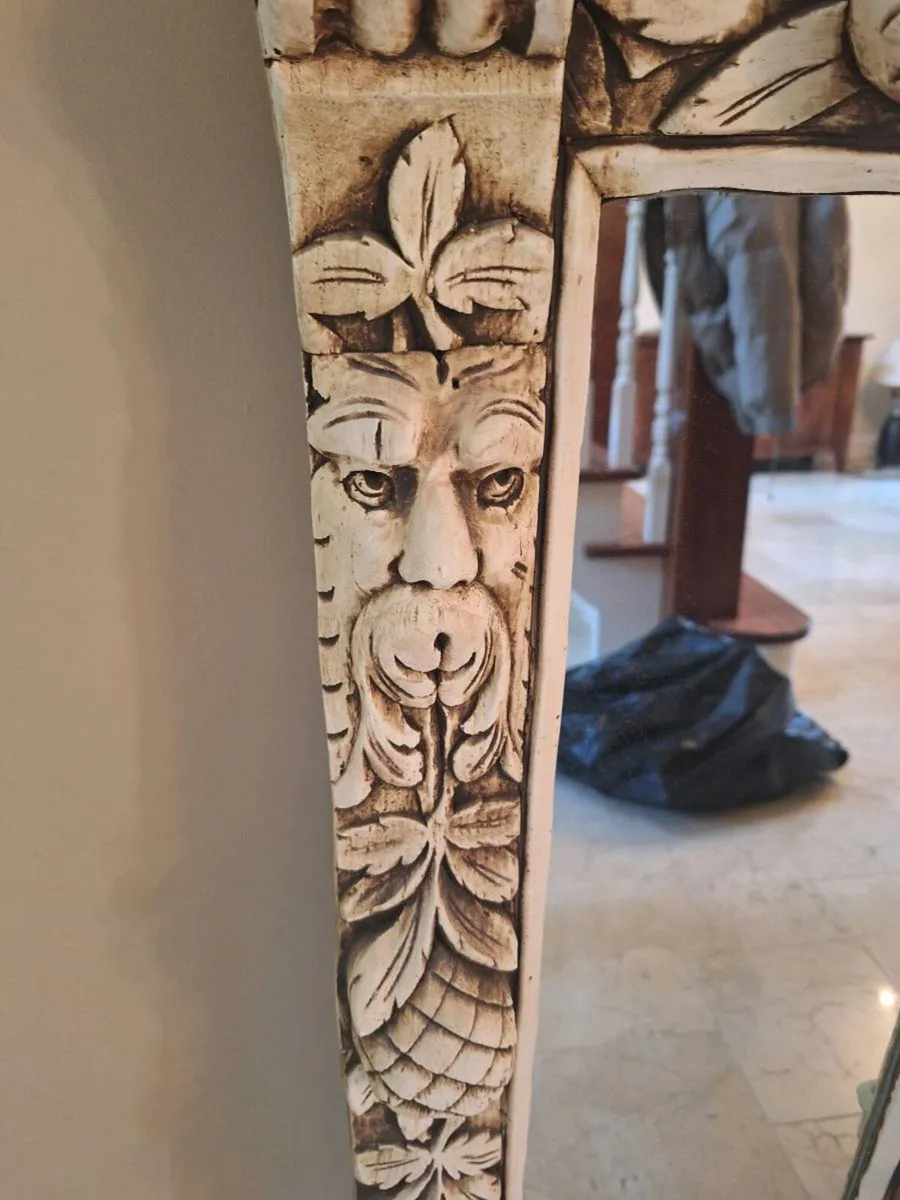 Carved Wood Mirror - Image 2