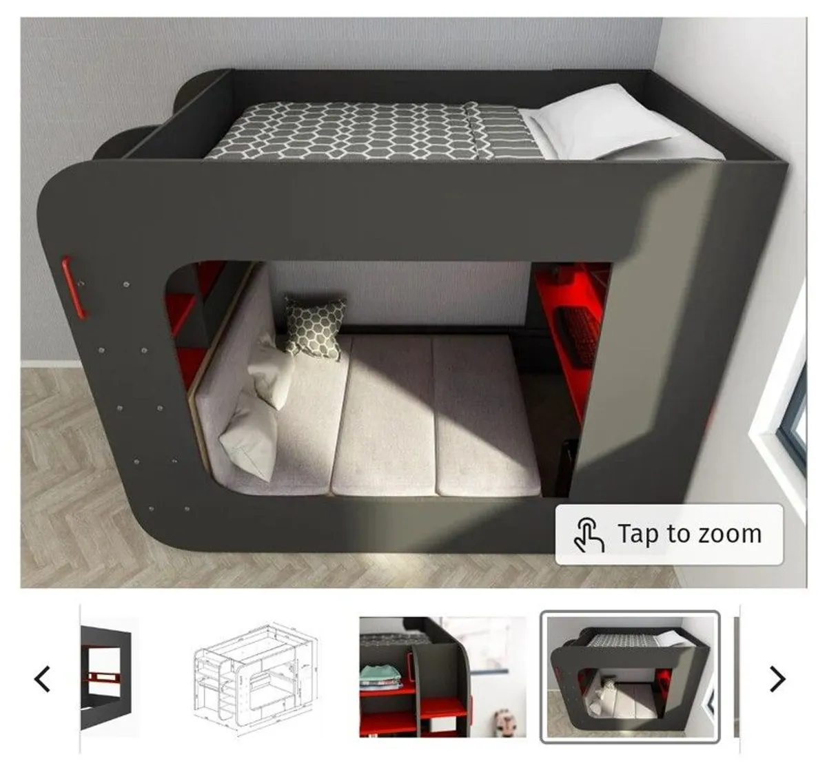Gaming bed (small double and sofa bed) - Image 2