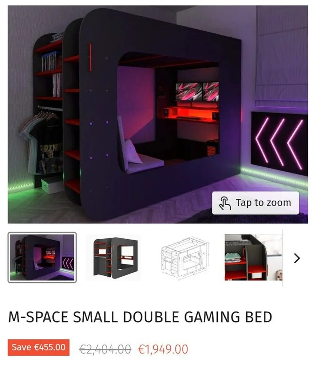 Gaming bed (small double and sofa bed) - Image 4