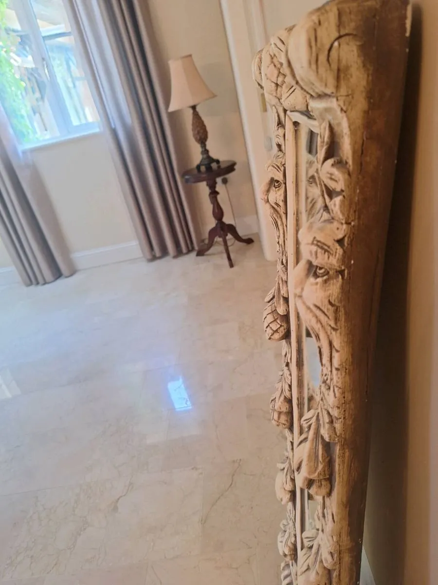 Carved Wood Mirror - Image 4