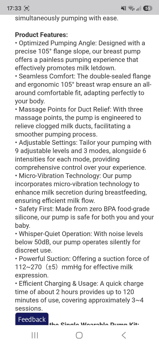Momcozy M5 Wearable Electric Breast Pump Maroon - Image 3