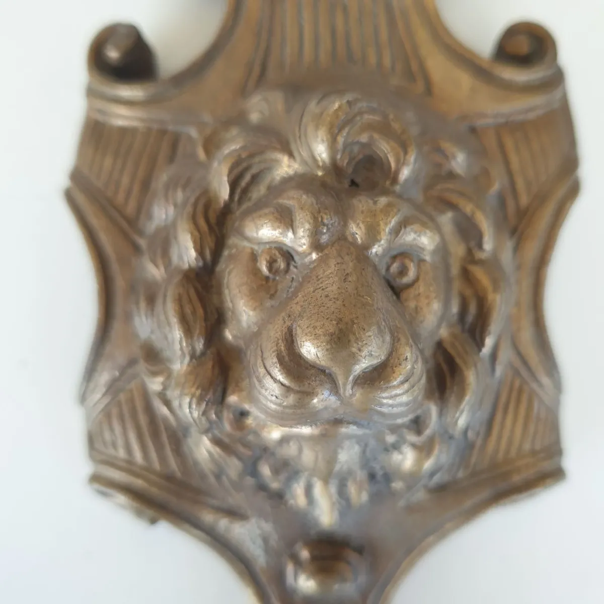 French pair brass wall sconces vintage - Image 3