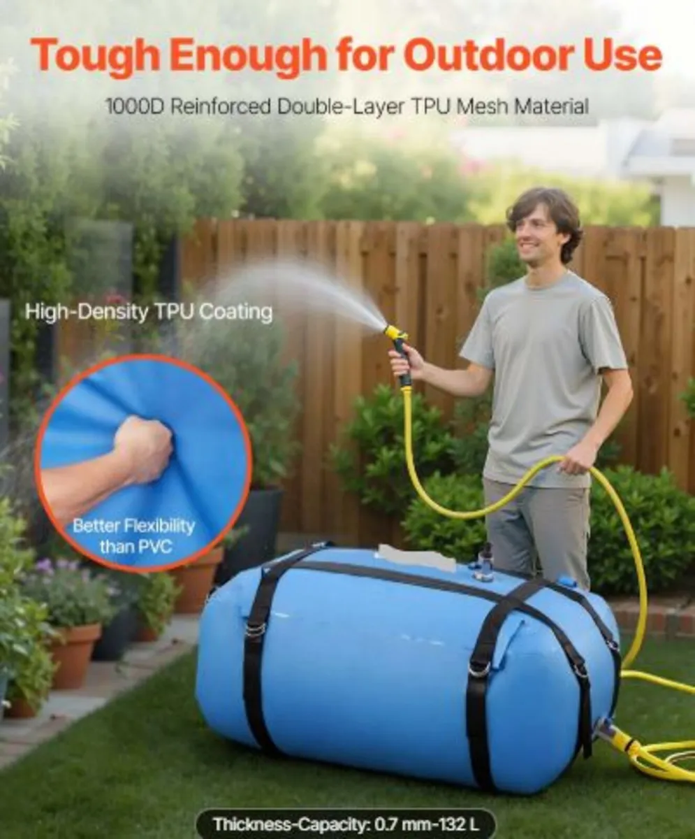 Water Storage Bladder, 132L Large Capacity TPU - Image 2