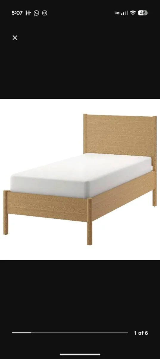 Single bedframe and mattress - Image 1