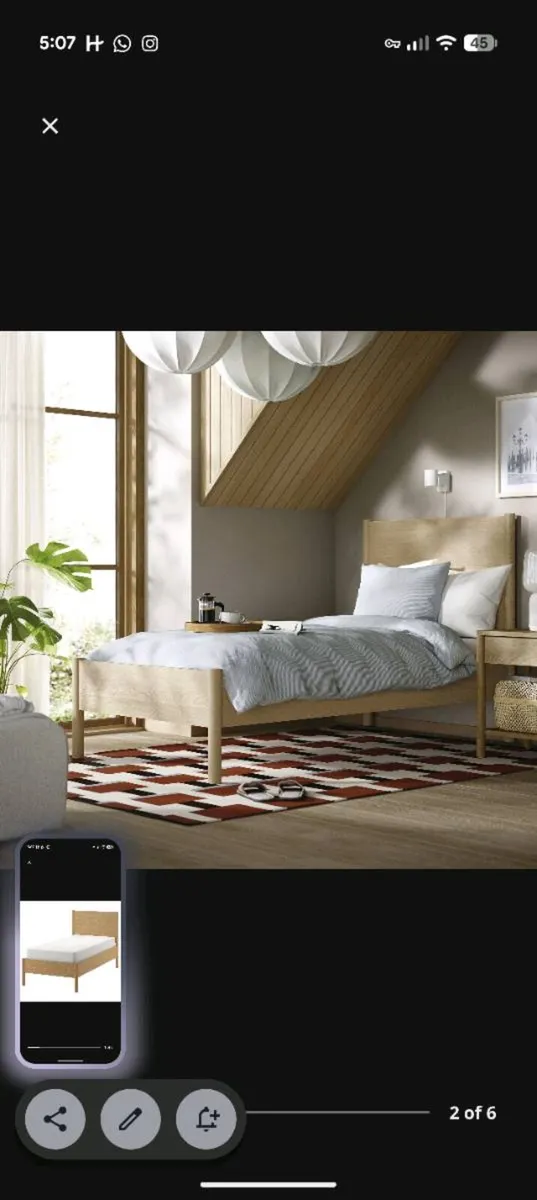 Single bedframe and mattress - Image 2