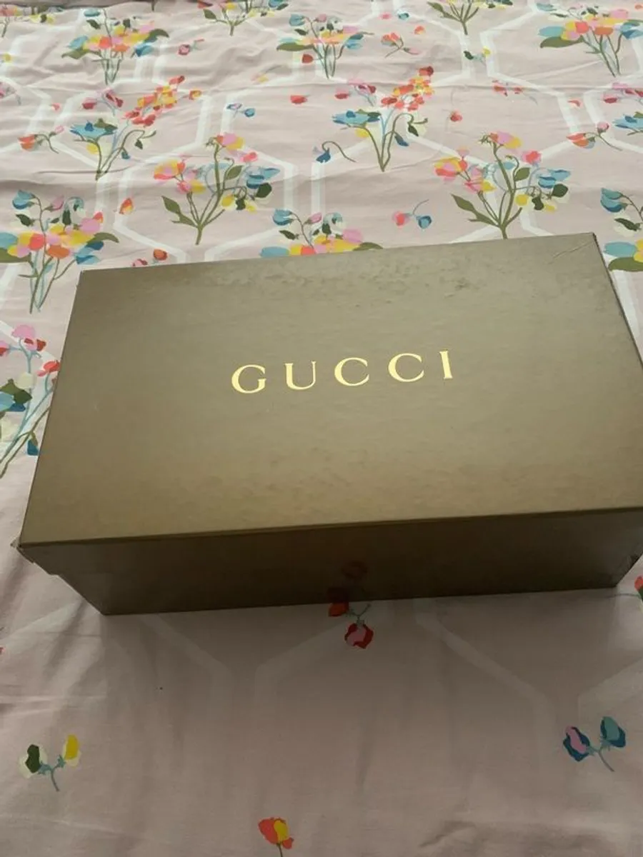 Mens Gucci monogram driving shoe size 10 - Image 1