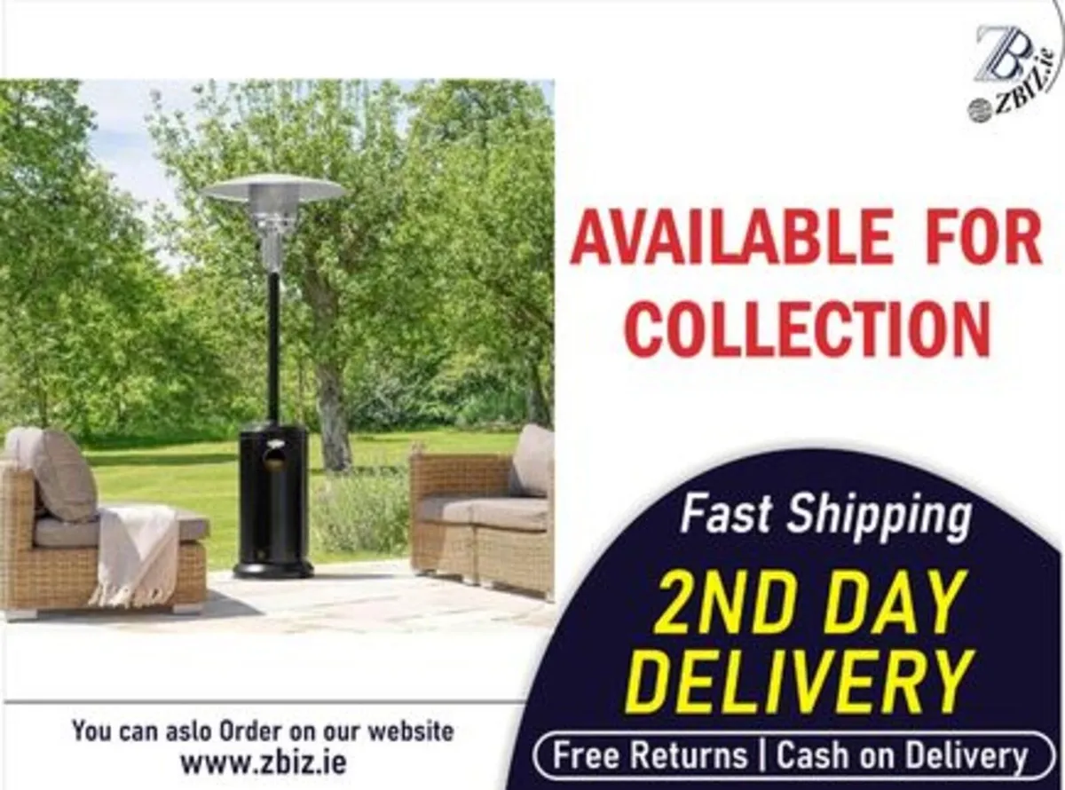 Gas Patio Heater Mushroom Style with Wheels - Image 1