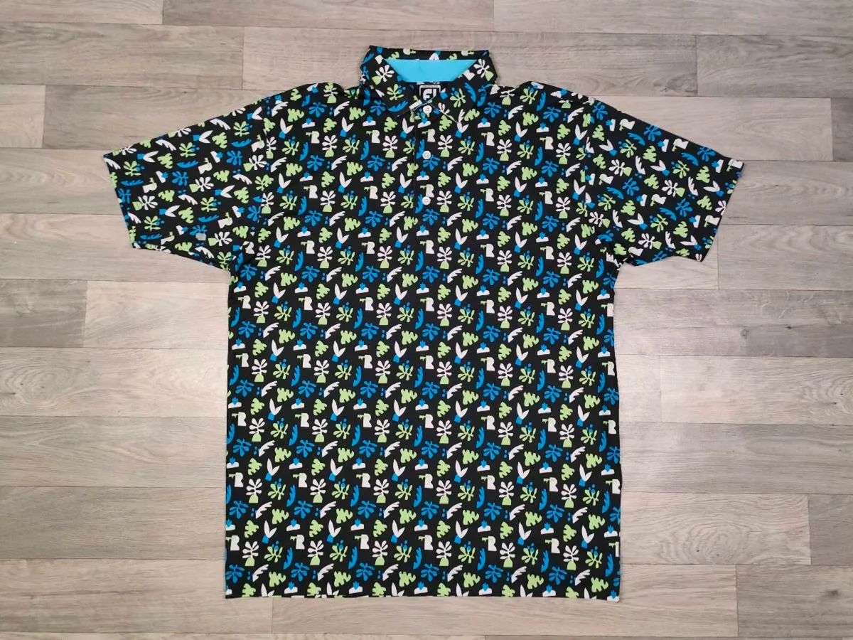 FootJoy FJ Patterned Golf Polo Shirt Mens XL - Image 1