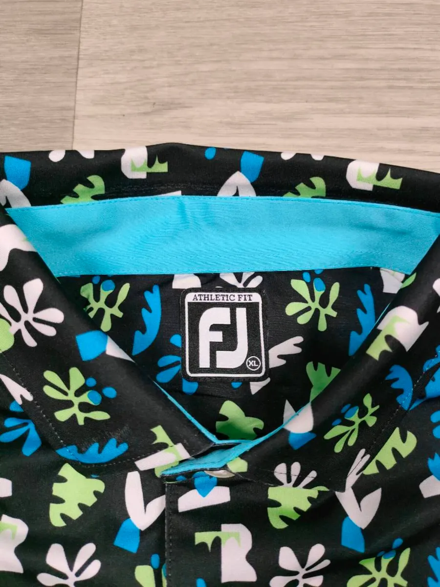 FootJoy FJ Patterned Golf Polo Shirt Mens XL - Image 3