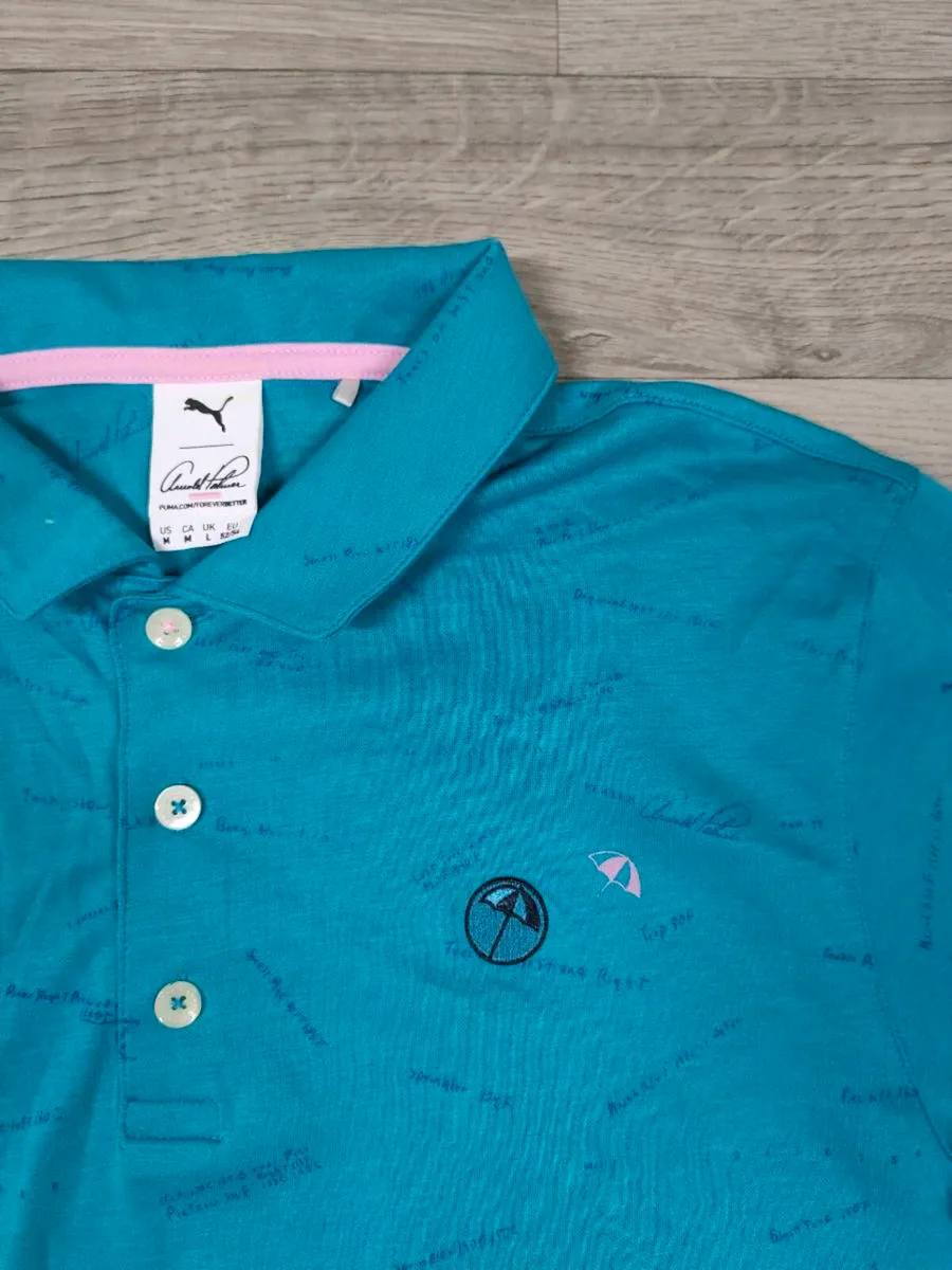 Puma X Arnold Palmer Golf Polo Shirt Mens Medium - Image 3