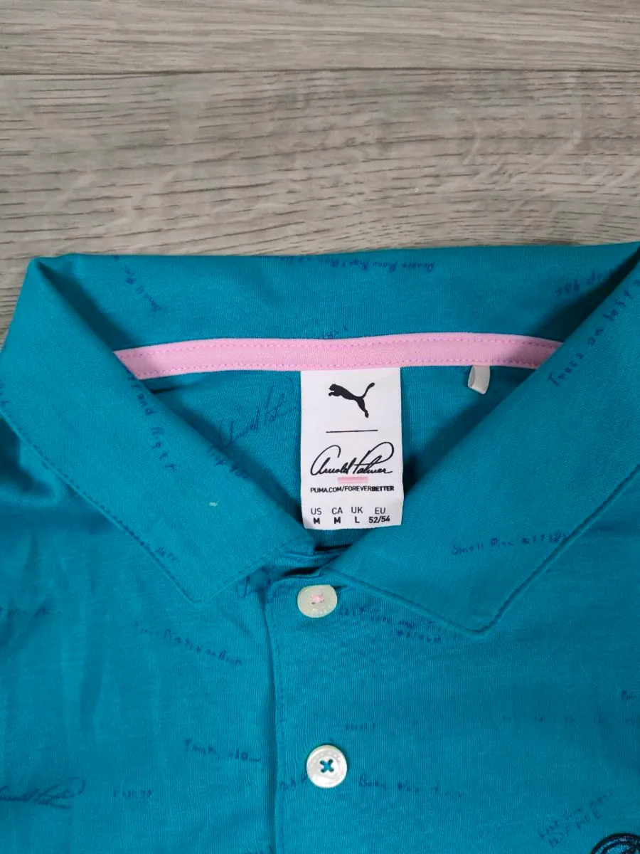 Puma X Arnold Palmer Golf Polo Shirt Mens Medium - Image 4