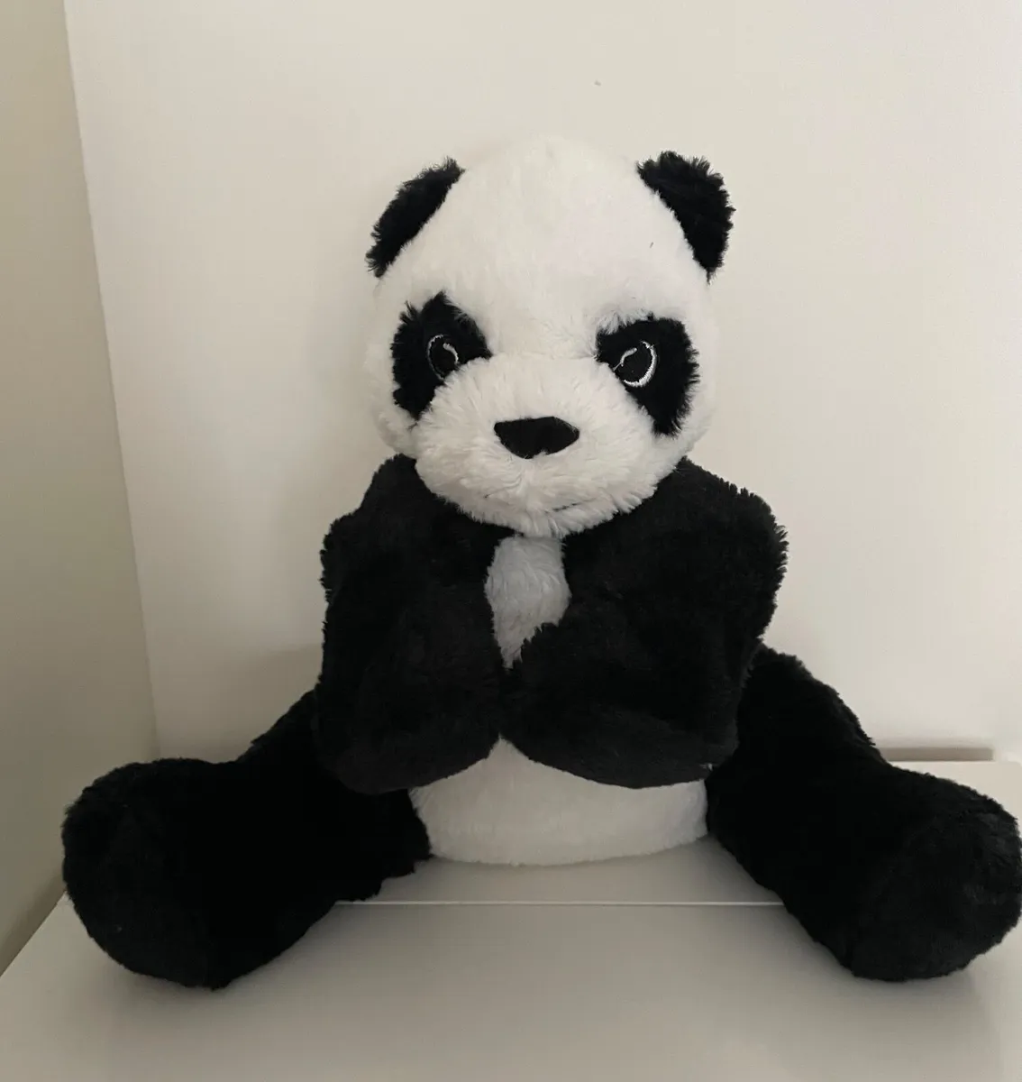 panda plush toy features embroidered eyes - Image 1
