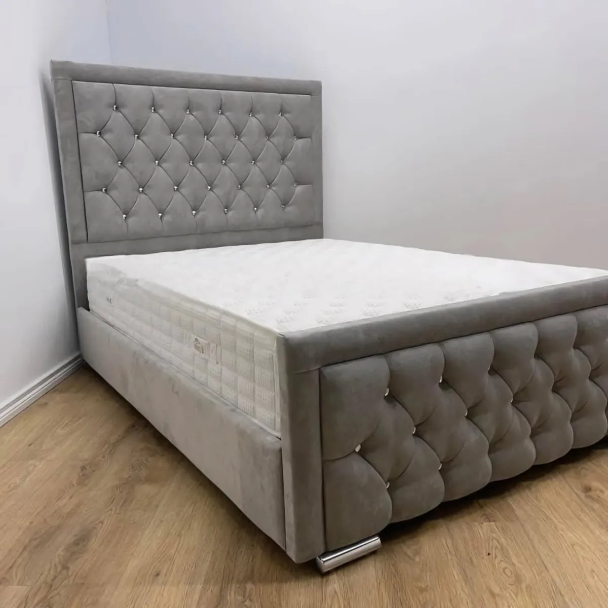 Double & King Size Bed Frame With Mattress Opt - Image 2