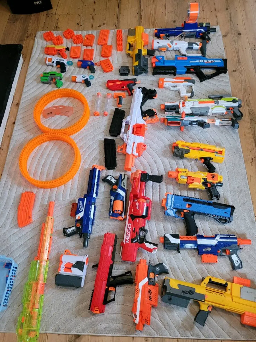 Nerf guns and x-shot guns. - Image 1