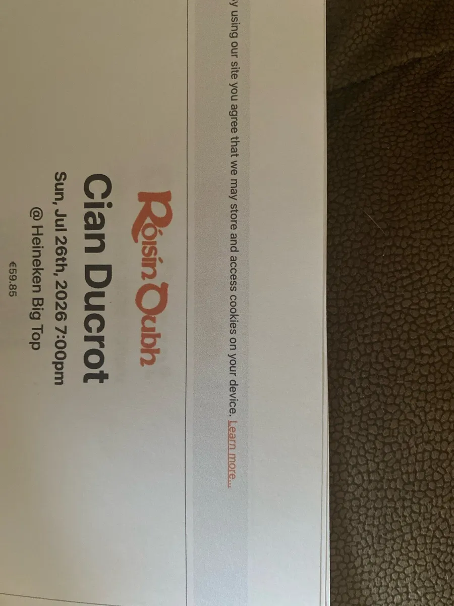 Cian Ducrot tickets July 26th Galway