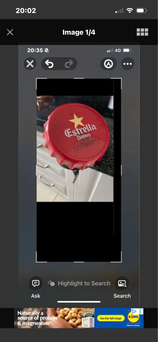 Estrella Beer Bar Display/ Bottle Opener - Image 1