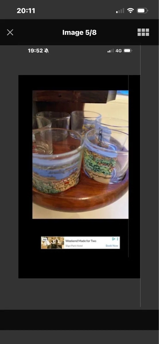 Very Rare timber & Glass Conac Decanter Set - Image 3