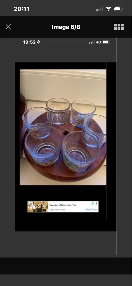 Very Rare timber & Glass Conac Decanter Set - Image 4