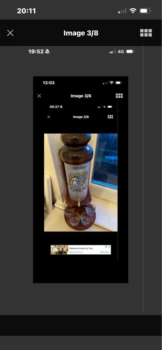 Very Rare timber & Glass Conac Decanter Set - Image 1