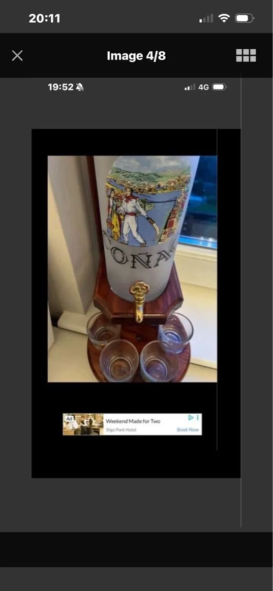 Very Rare timber & Glass Conac Decanter Set - Image 2