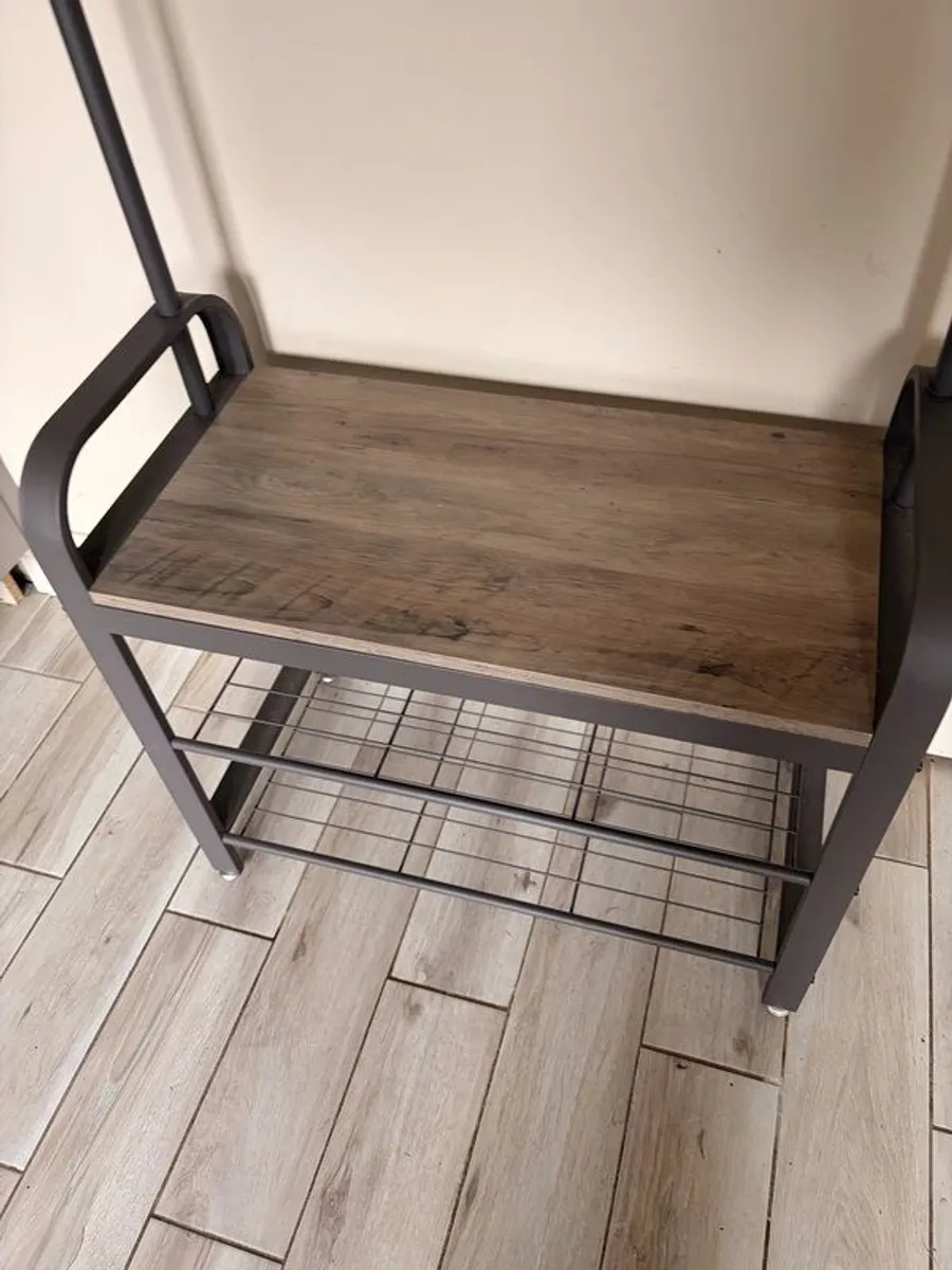 Coat Rack with Bench & Shoe Storage - Image 3