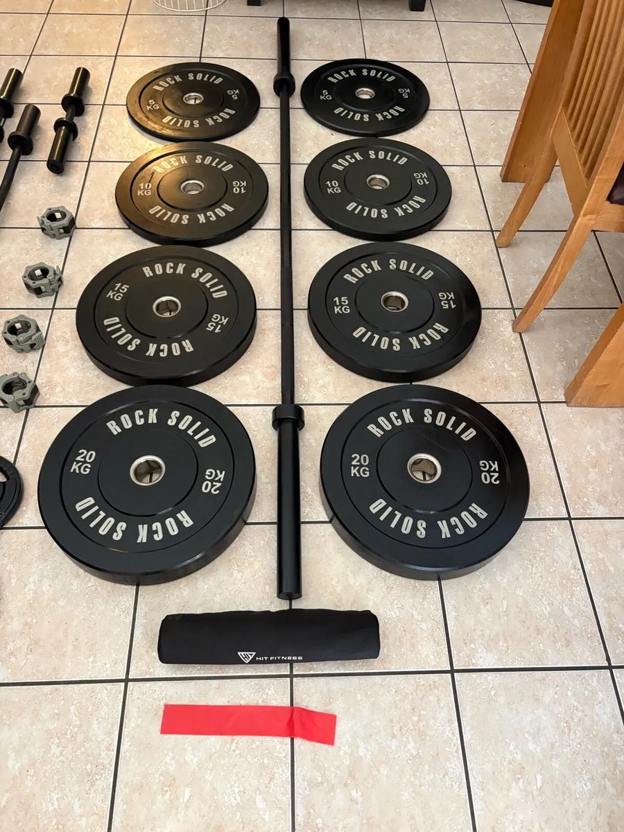 ULTIMATE OLYMPIC WEIGHTLIFTING BARS +WEIGHTS SET!! - Image 2