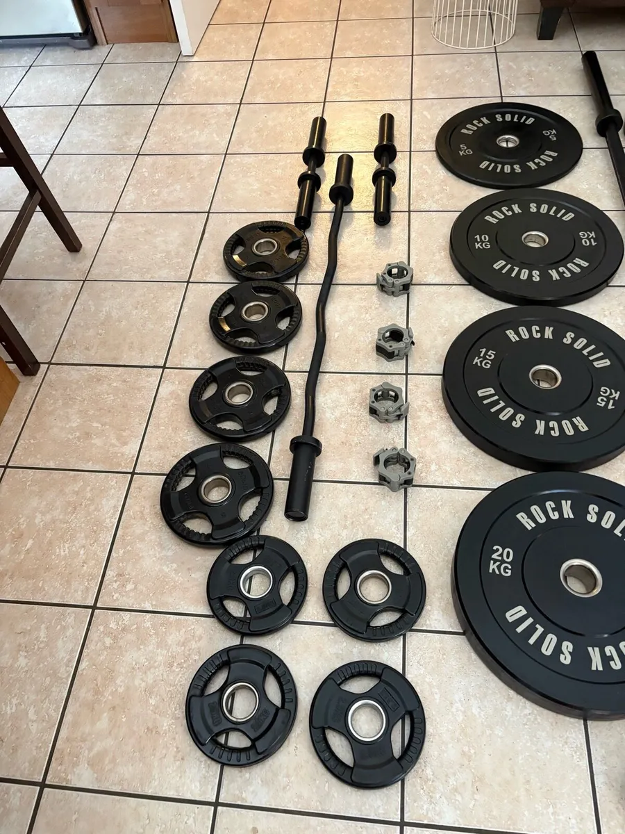 ULTIMATE OLYMPIC WEIGHTLIFTING BARS +WEIGHTS SET!! - Image 3
