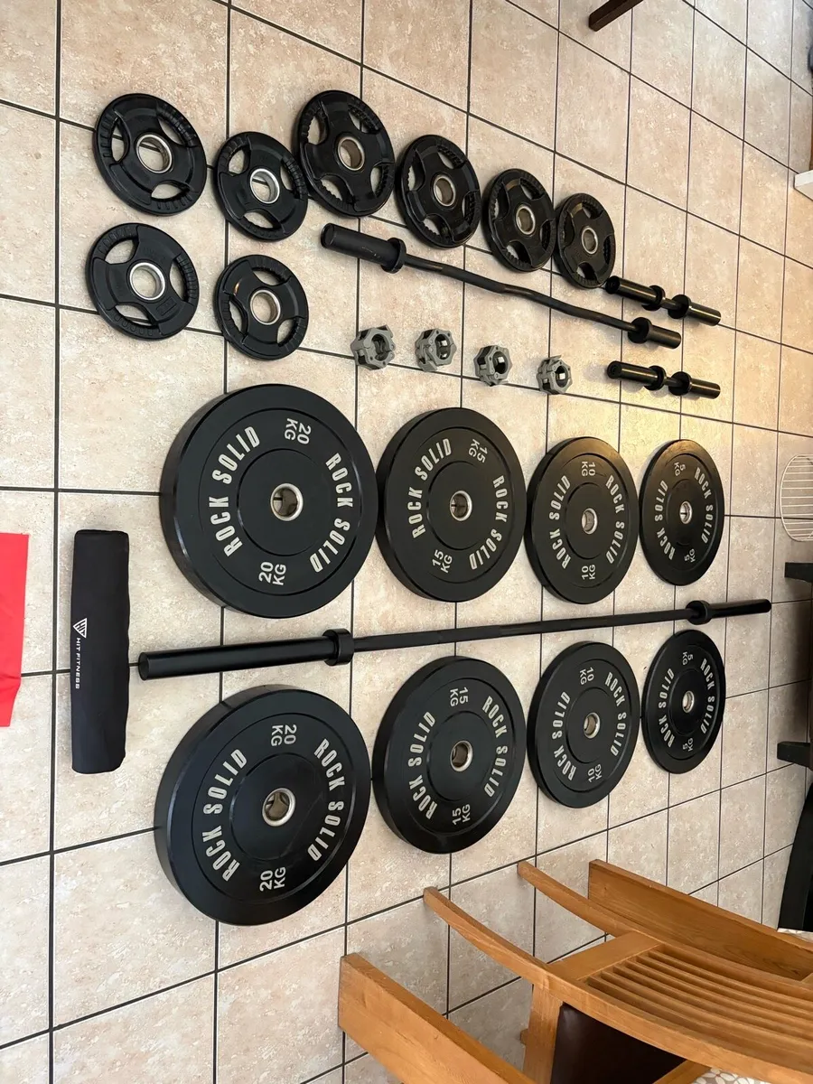 ULTIMATE OLYMPIC WEIGHTLIFTING BARS +WEIGHTS SET!! - Image 1