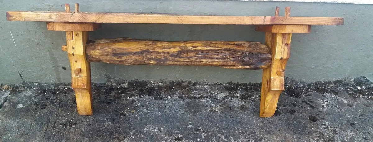 Rustic Driftwood Stove Mantle / Shelf - Image 2