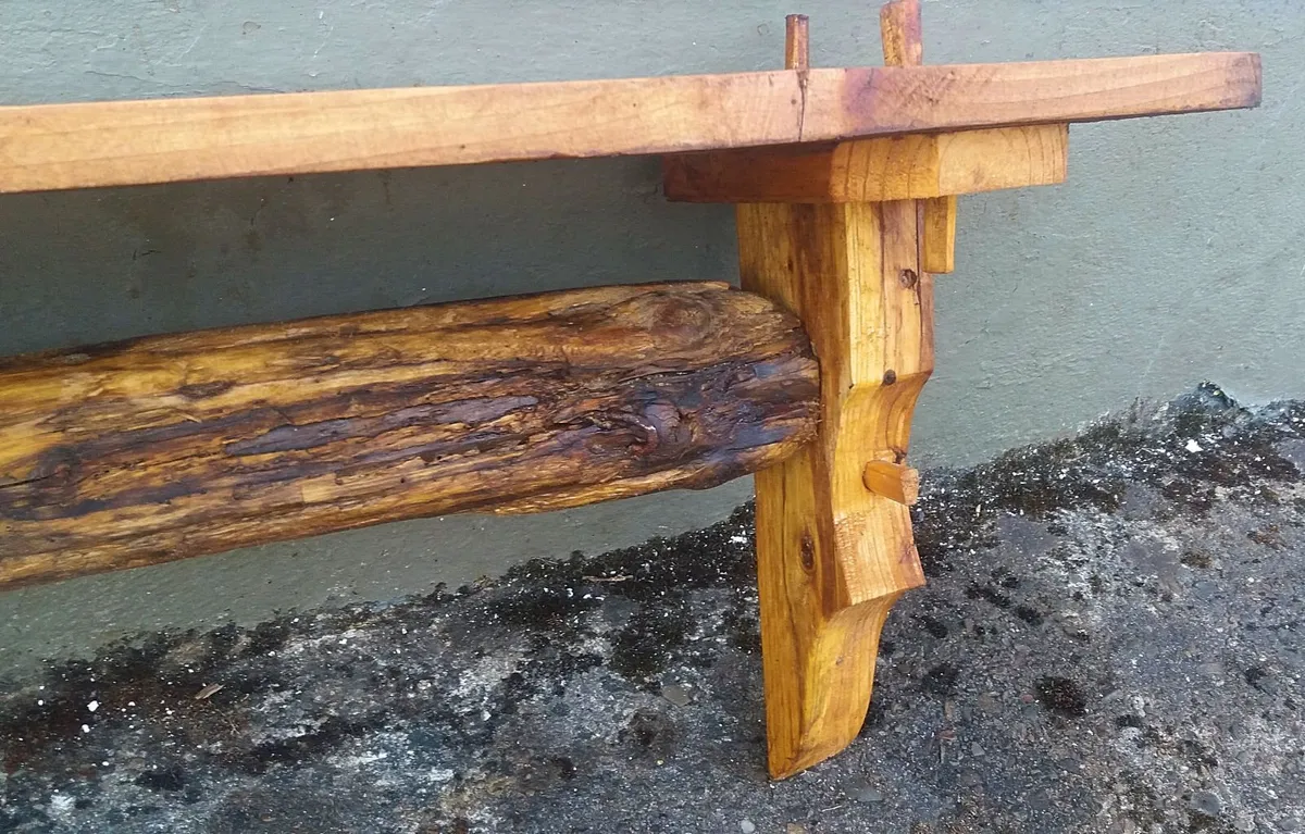 Rustic Driftwood Stove Mantle / Shelf - Image 3