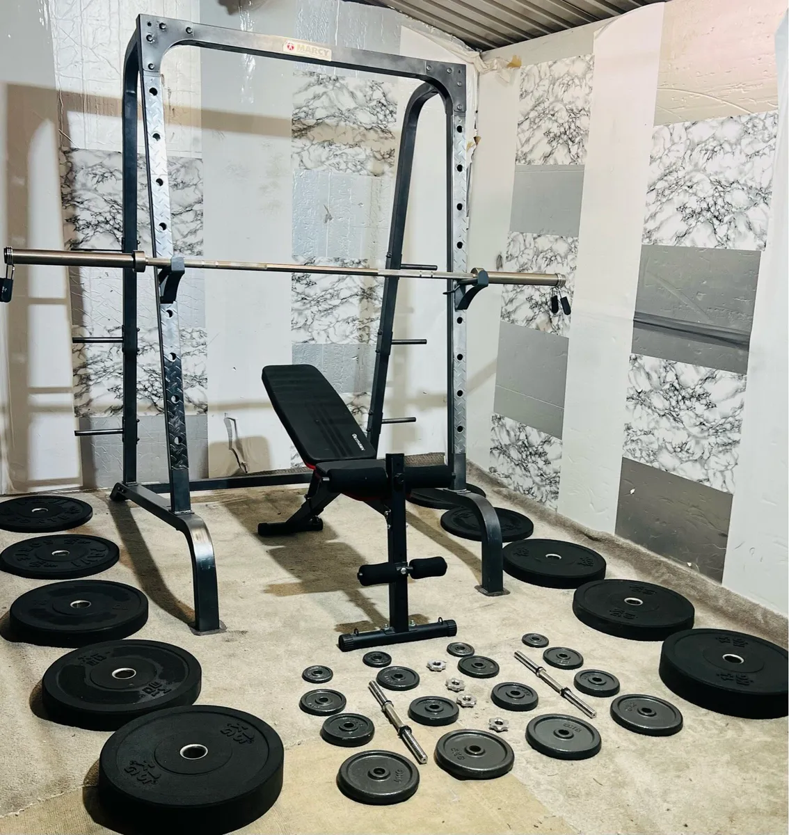 PERFECT WORKOUT SETUP 110KG OLYMPIC BAR SET BENCH - Image 4