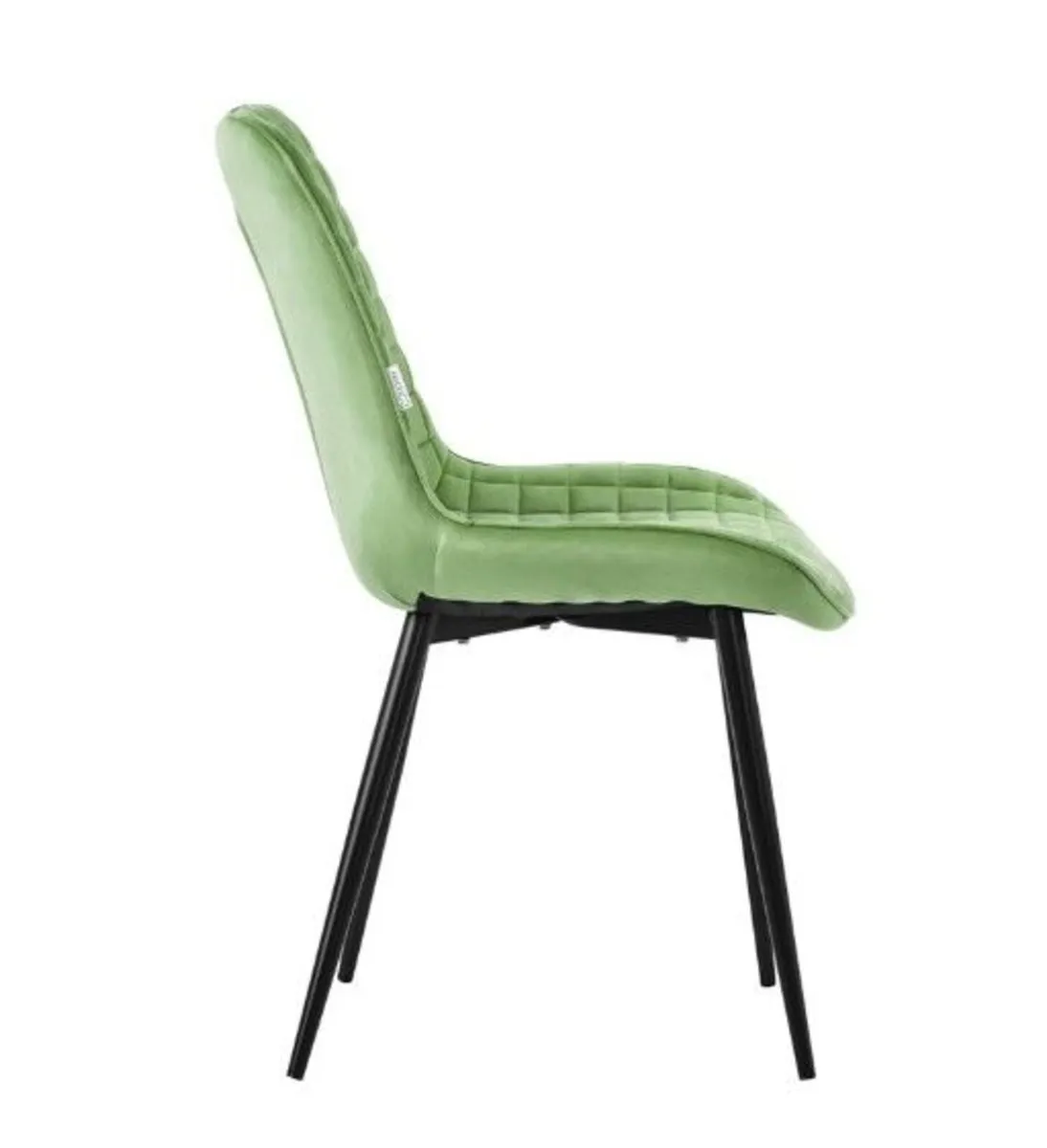 Set of 6 Sage Green Velvet Dining Chairs – Upholst - Image 3