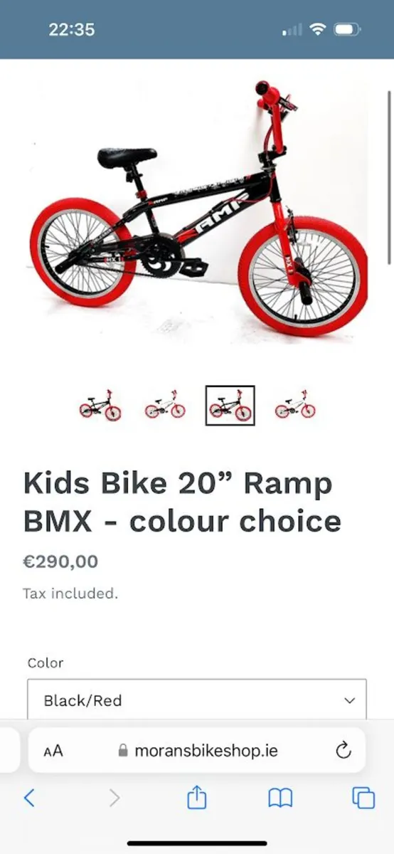 Kids 20 inch BMX bike with stunt bars - Image 1